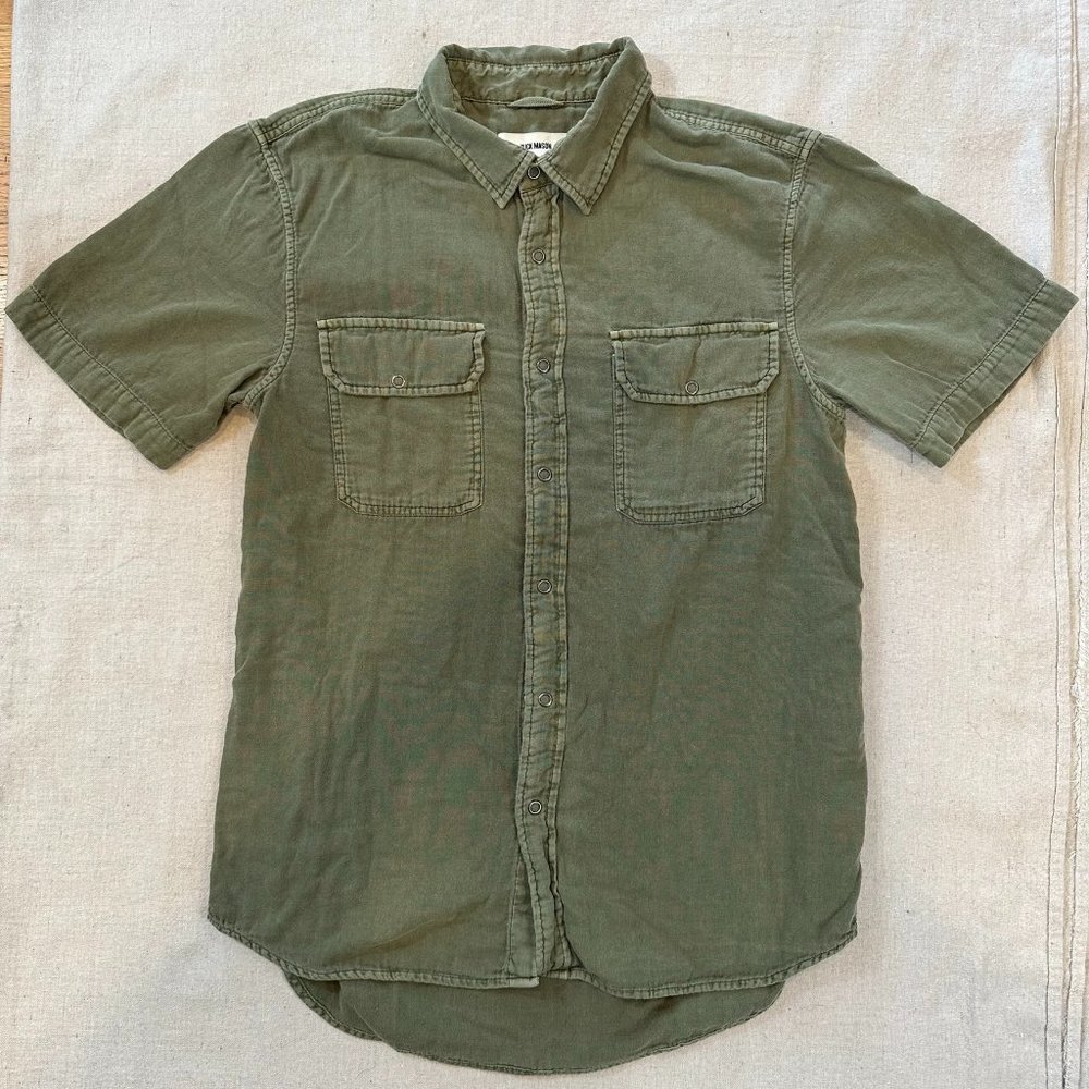 Buck Mason Olive Casual Button Down Shirt